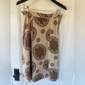 70’s paisley silk skirt